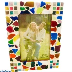 Colorful Mosaic Ceramic / Glass Tile Photo Frame